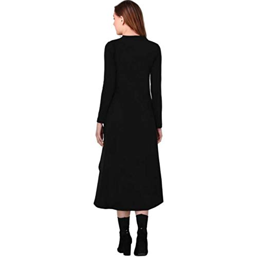 Image of Dream Beauty Fashion Women's Hosiery High-Low Full Sleeves Casual Dress (38 inch Inch Front and 52 inch Inches Back Length)