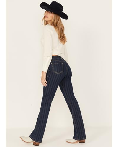 Rock & Roll Cowgirl High Rise Jacquard Striped Boot Cut Jean3