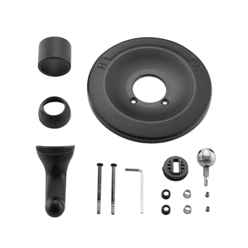 Ultrimkit Trim Kit Compatible with Delta 600 Series RP54870 Replacement Single Lever Handle with Escutcheon Plate and Screw Kit Bathtub Renovation & Repair Matte Black