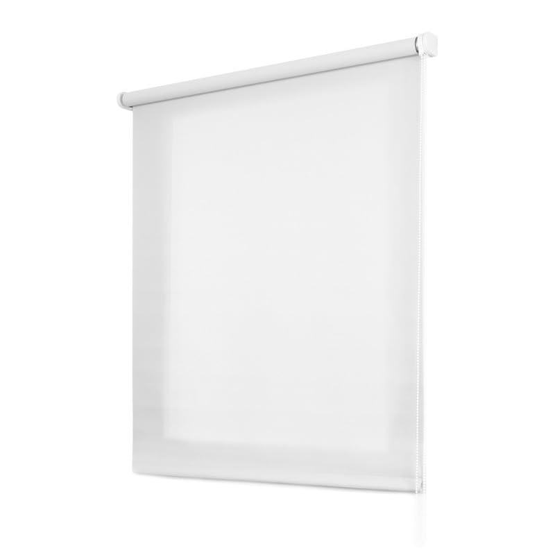 STOR PLANET | Tenda a rullo Screen per Interni, Tenda Termica Isolante Cucina, Soggiorno, Studio... Tende Finestre di Grandi (fino a 200 cm) e Porte (fino a 250 cm altezza) | Bianco, 100x250cm