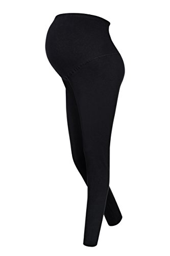 Preisvergleich Produktbild Galaxie Hochwertige Umstandshose Legging lang für Schwangere aus Baumwolle, Schwarz, 3XL