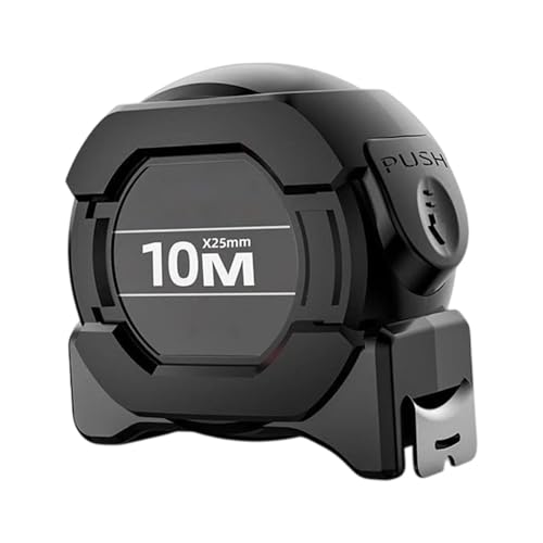 Dualoai DIY愛好家やビルダー向けのセルフロック機能付き巻き取り式メジャーテープ, 10m×25mm