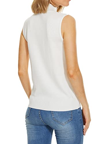 Image of INKOFF Sleeveless Mock Neck Turtleneck Knit Tops Women Dressy Casual Sweater Vest Business Work Tank