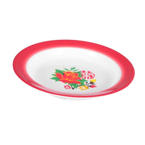 Yardwe Unbreakable Dinner Plates Stackable Heat Resistant Outdoor Serving Platters with Rim for Pasta Salad Bbq Camping and Picnics Durable Dinnerware for Easy Storage