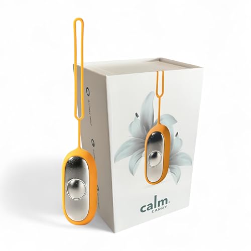 Glowco CalmCarry Sleep Aid Device Handheld Microcurrent Relaxation Tool Supports Calm Focus & Gentle Relief USB Rechargeable Portable Wellness Device for Adults & Kids | Orange Calm Carry