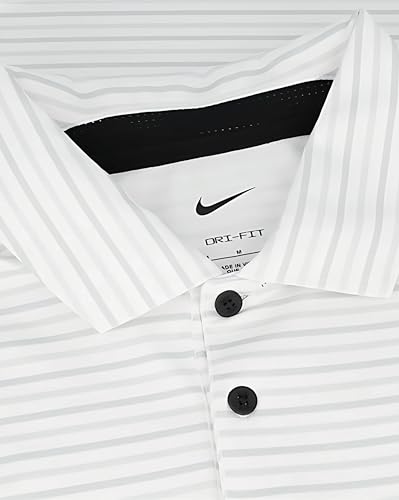 Nike Men's Dri-FIT Tour Golf Polo White | Black (Stripes) X-Large3