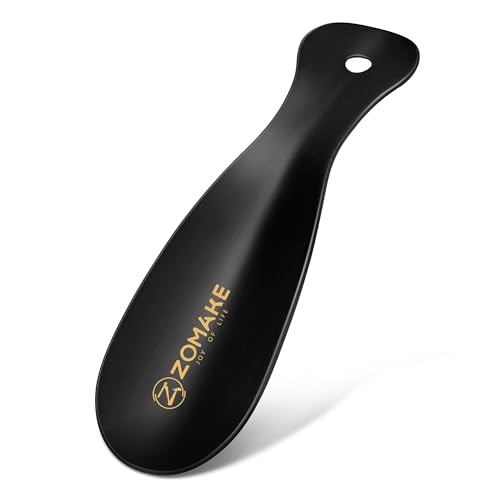 ZOMAKE Metal Shoe Horn,Small Travel Shoehorn for Men Women Kids,7.5'' Portable Shoe Spoon Helper
