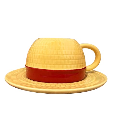FINDAMAZE One Piece Taza de anime, tazas de café de cerámica leche taza,regalo para Navidad,Cumpleaños,Aniversario (Luffy)