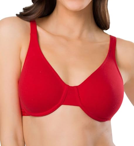 Image of Fruit of the Loom Women's Unlined Underwire Bra - Cotton & Spandex Blend for Natural Shape and Flexibility