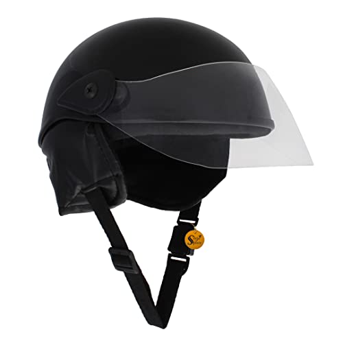 Image of Sage Square Aero Half Helmet (Black Glossy) (Large), Polycarbonate