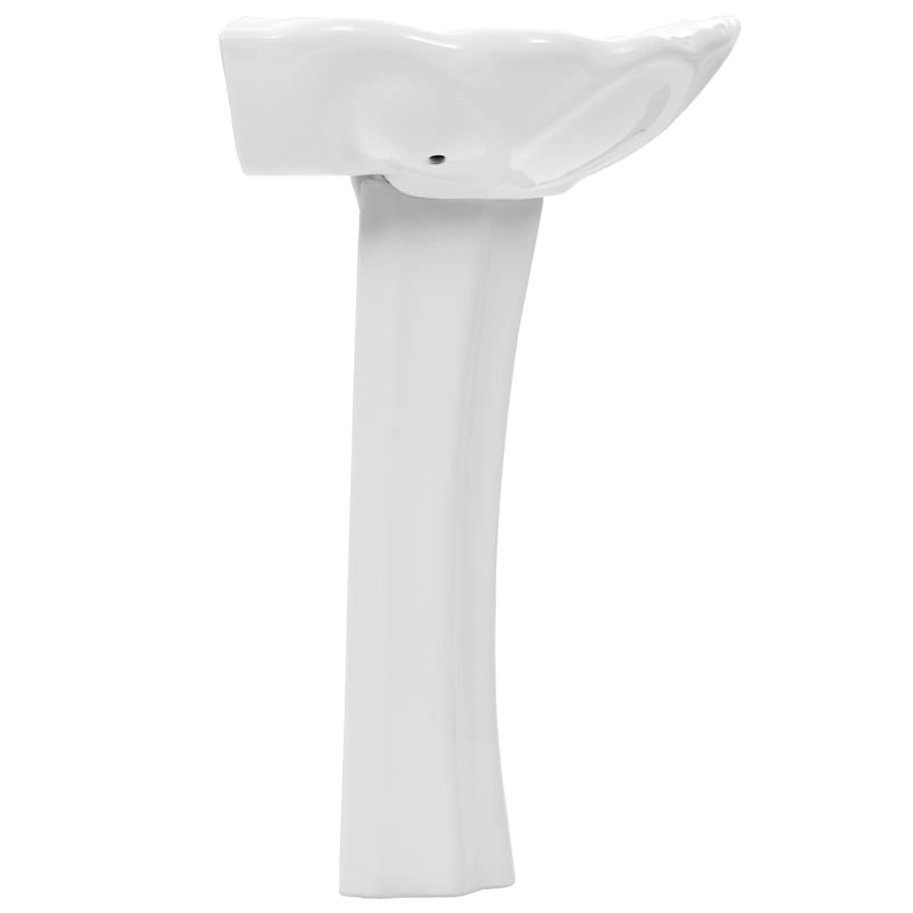 vidaXL Lavabo de Pie Cerámica Blanco 580x510x200 mm Muebles de Baño Grifería