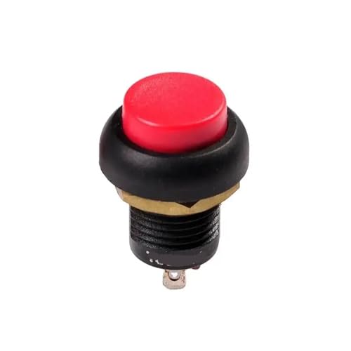 Interruptor pulsador verde de 12mm con botón elevado para cajas de proyectos DIY 1