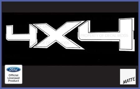 Decal Mods 4x4 White Decals Stickers Truck Bedside for Ford F150 - CW (2009-2014) Set of 2
