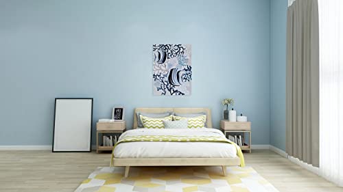 SYGALLERIER Fish Canvas Wall Art with Textured - Abstract Coastal Paintings - Modern Sea Life Pictures - Nautical Artwork for Living Room Bedroom Bathroom Decor - Image 8