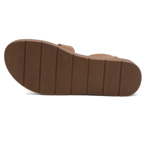 Herstyle Needed Me Women's Flat Sandals, Open Toe Two Bands with Ankle Strap and Buckle, Lightweight Sandals with Cushioned Footbed for Summer Walking and Daily Wear4