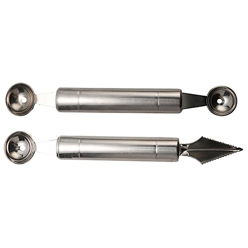 PRETYZOOM Fruit Ball Diggers Cutters Ice Scoops Melon Baller Scoop Fruit Carving Tools Silver to Clean