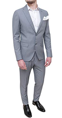 Robe élégante grise pour homme costume de mariage complet chic micro fantaisie 42