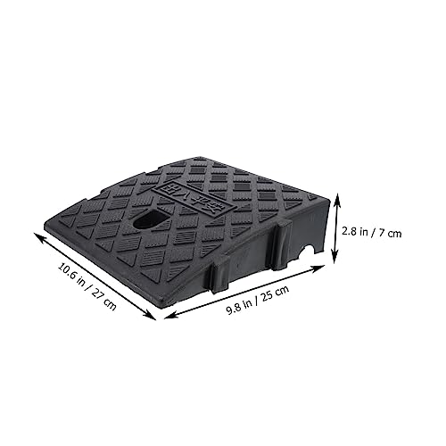 HEALLILY 2 piezas Almohadilla de rampa para bordillo, rampa de pendiente durable para scooters, coches y sillas de ruedas, diseño antideslizante, goma resistente para uso exterior seguro miniatura 7