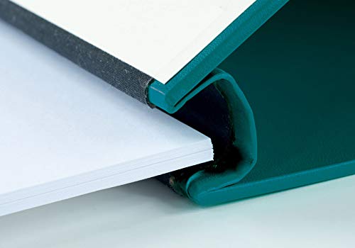 LEUCHTTURM1917 361660 Klemmbinder PEKA A4, für 150 Blatt, mit Notizbucheinband, 220 x 305 x 25 mm - Pacific Green