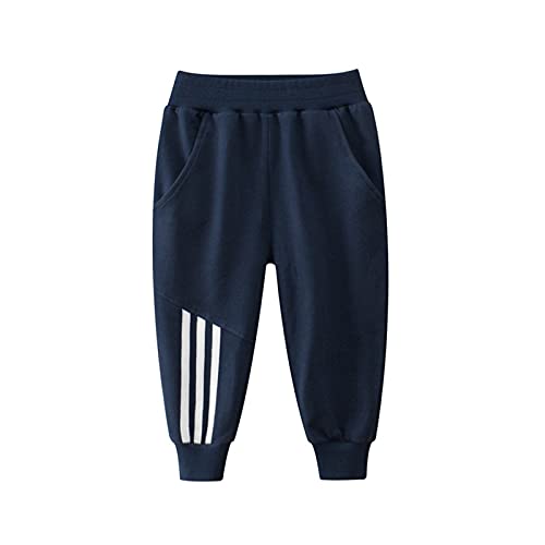 HILEELANG Toddler Boy Sweatpants Kids Sport Jogger Cotton Casual Active Playwear Sweats Pants 2-Pack4