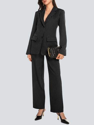 Chic Black Blazer and Pant Set for Bold Business Vibes - Image 4