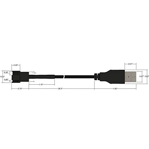 Cable LINKUP USB a PWM 5V con malla para alimentar ventiladores de PC 4
