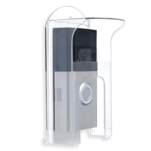 Agmoctz - Funda de lluvia de plástico transparente para timbre de puerta para modelos de anillo, protector impermeable para timbres de vídeo