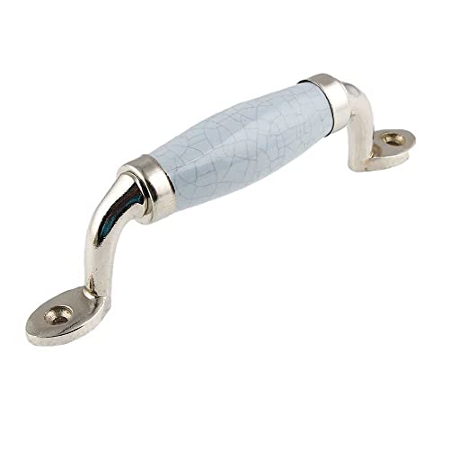IndianShelf - 1 mango de cocina, mango gris, mango de cerámica y metal para gabinetes, tiradores de grietas | tiradores grandes de 4,44 cm Cover