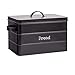 Harbour Housewares Industrial Panera - Acero Estilo Vintage Cocina para Guardar Caddy con Tapa - Negro
