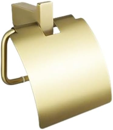 Brushed Gold Bathroom Hardware Set Bathroom Accessories Stainless Steel Paper Holder Bathroom Towel Holder Nail Mounting Rack,2 PCS Robe Hook