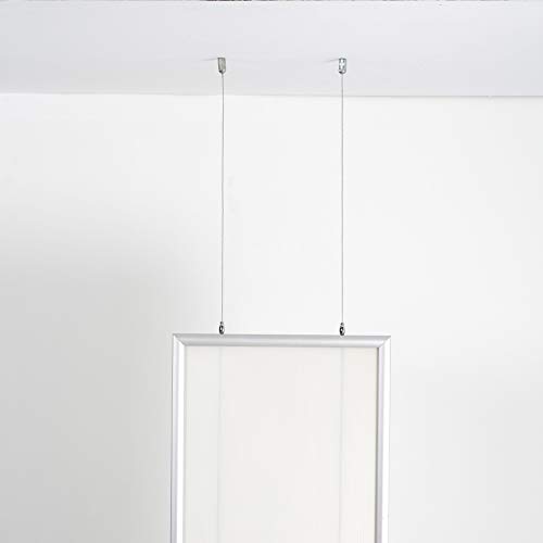 Image of M&T Displays Double Sided Snap Frame Ceiling Hanging Kit