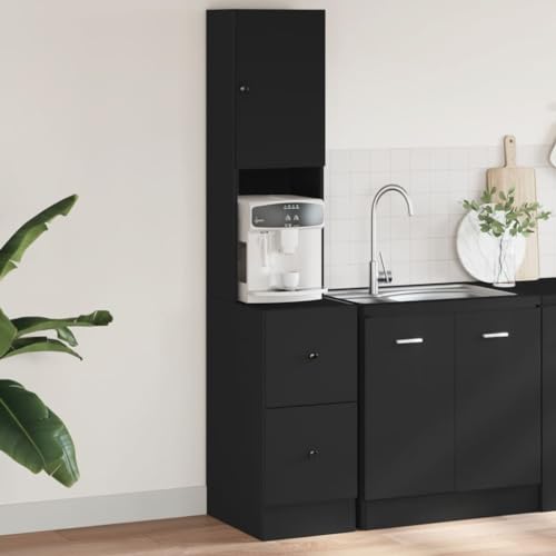 KTHLBRH Armario de Cocina con Puertas y Cajones para Almacenar Utensilios, Tazones y Ollas - Mueble de Madera de Ingeniería Resistente a la Humedad para Restaurantes y Hogares