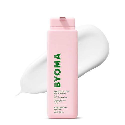 BYOMA Sensitive Skin Body Wash (400ml) Treats Inflamed and Irritated Skin with Prebiotic Complex Oat extract and Urea Gentle on Dry Skin Alcohol and Fragrance Free Vegan