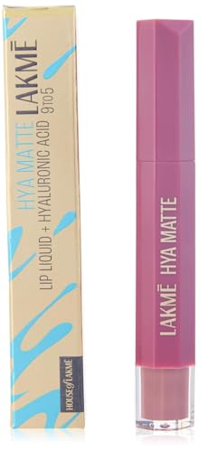 Image of Lakme 9to5 Hya Matte, Win Win Pink Liquid Lipstick, for Soft and Supple Lips, with Hyaluronic Acid & Vitamin E, Matte Finish, Smudge-Proof, Long-Lasting, for Women, 5.3 ml,