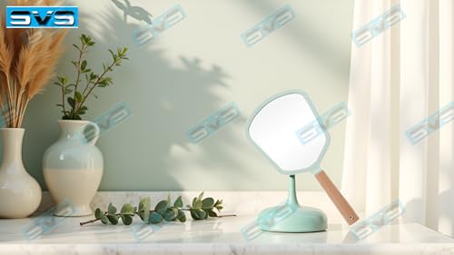 Image of Makeup Mirror with Magnification, for Desk Make Up, Magnifying Hand Held Mirror (Sky Blue)