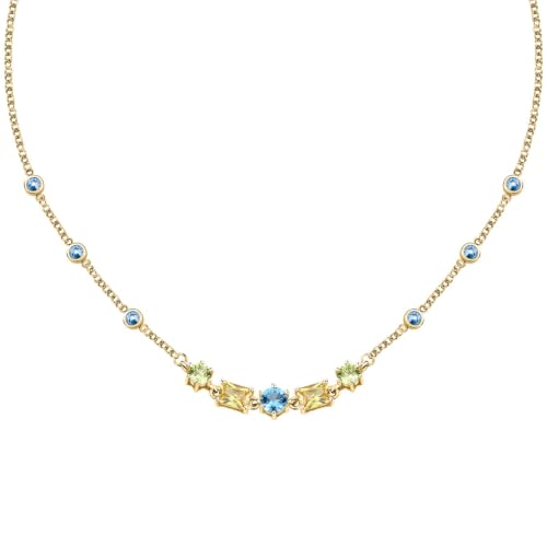 Image of Morellato Women's necklace colors in steel, brass, zircon, crystals - SAVY05