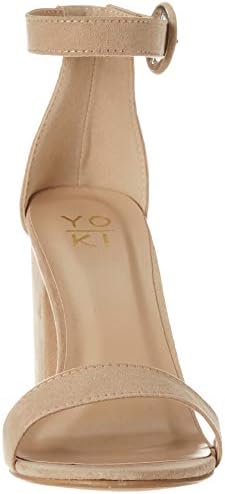 YOKI-FRIDAY Women's Single Strap High Heel, Beige, 10 M US | Image 1