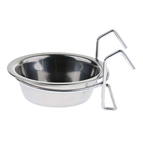 KESOTO Vogel voederbak drinkbak waterbak roestvrij staal om op te hangen voor vogelkooi - Afbeelding 4