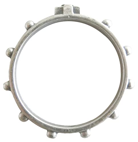 GTBITALY Anillo rosario de dedo plateado con cruz y cuentas de 19 mm de diámetro, 90.112.30, Small, Plata de ley