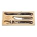 Jean Dubost Laguiole 3-Piece Cheese Knife Set with Black Handle