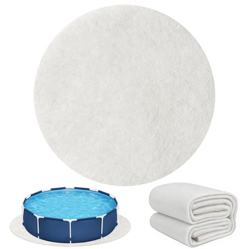 YumSur 8.86FT Round Hot Tub Mat Inflatable Hot Tubs Floor Pad Swimming Pool Protector Pad Pool Liner Pad For Above Ground Foldable Pool Ground Mats Portable Spa Pool Accessories(round 8.8FT)