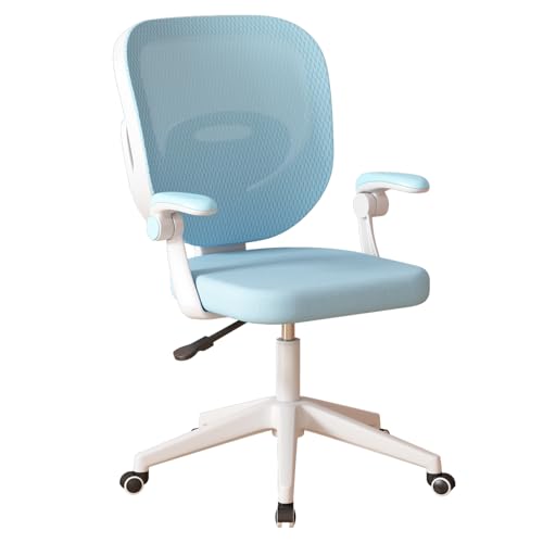 Kasinali Boys Girls Desk Chair with Adjustable Armrests, Kids Desk Chair with Wheels, Kids Computer Chair Kids Office Study Chair (Blue)