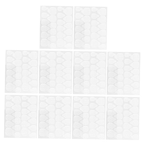 CALLARON 50Piezas Etiquetas De Transparentes Adhesivas Impermeables y Resistentes Para Falsas y DIY Para Tipo De Fiestas