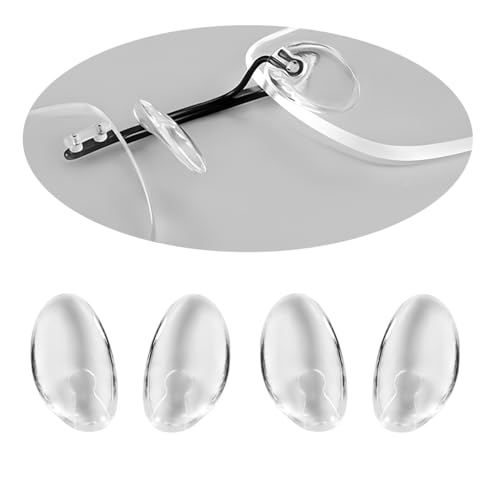hengfento2 Eyeglass Nose Pads Replacement for Silhouette Frameless Glasses Eye Glasses and Eyewear Frames,Soft Silicone Plug in Eye Glasses Parts Push in Nose Piece,Clear Repair Kit