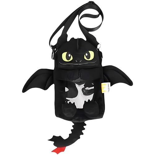 MINISO How to Train Your Dragon Toothless Crossbody Bag Black Silicone Small Cartoon Character Theme Waterproof birthday gift