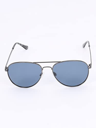 Image of Skechers Men Aviator Grey Polarization Sunglasses, large