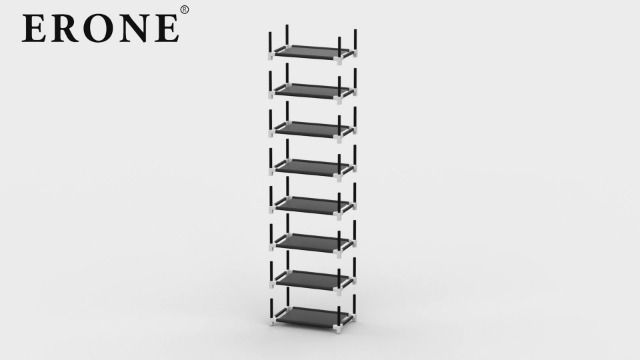 ERONE Shoe Rack with Cover 10 Tier Tall Slim Narrow Shoe Rack Organizer Space-Saving Sturdy Shoe Storage Shelf for Entryway, Closets