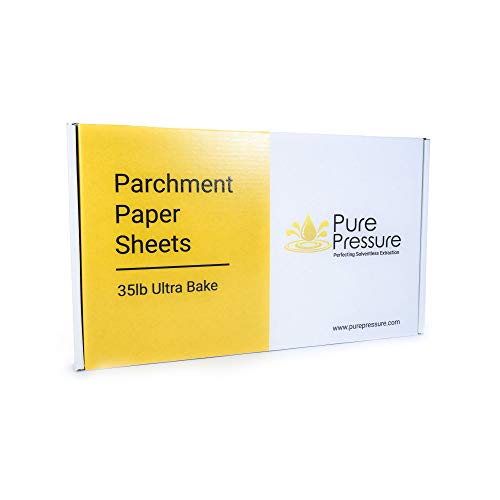 PurePressure Premium Parchment Paper - 250 Count - 35lb Paper Weight - Pre-Cut Sheets - 9.5 x 20.25