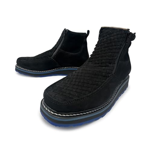 Men's Square Toe Leather Double Zipper Cowboy Petatillo Boot4