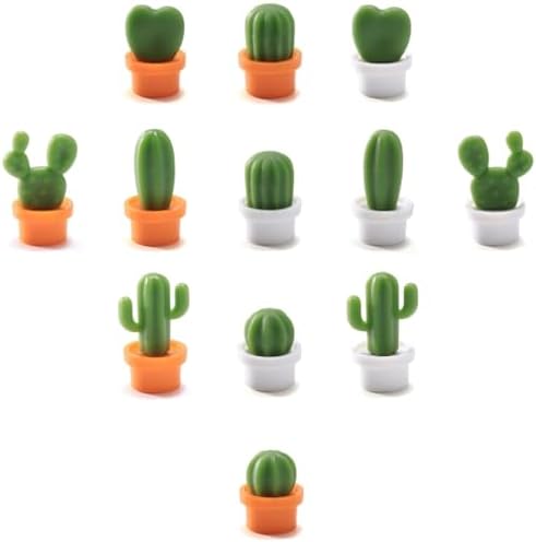 12 PCS Cactus Fridge Magnets, 3D Cute Plant Refrigerator Magnets, Fun Fridge Magnets for Refrigerator Whiteboard